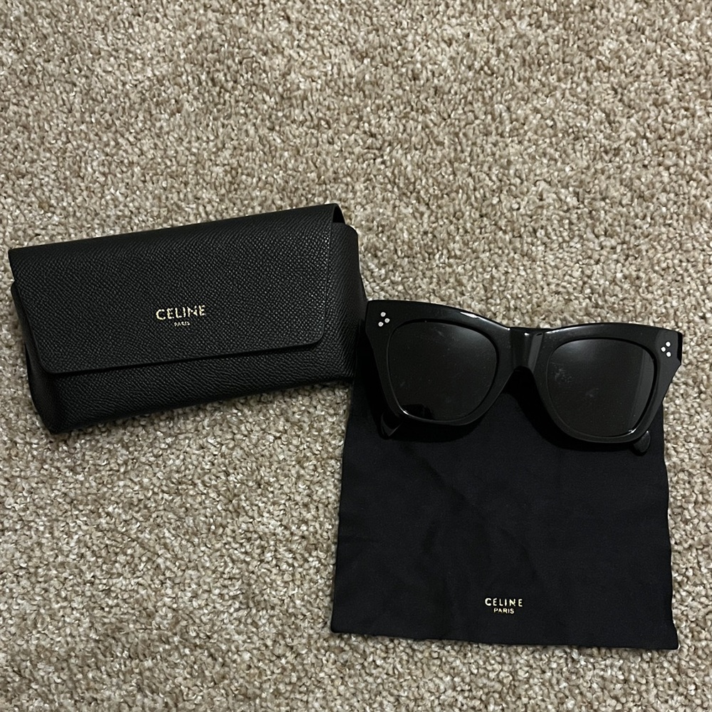Celine Black Sunglasses with Case and Cloth